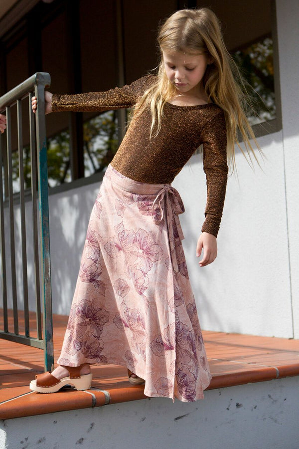 Jean Wrap Skirt Floral