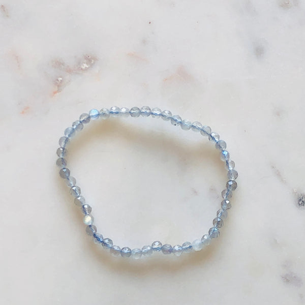 Crystal Faceted Bracelet, Labradorite