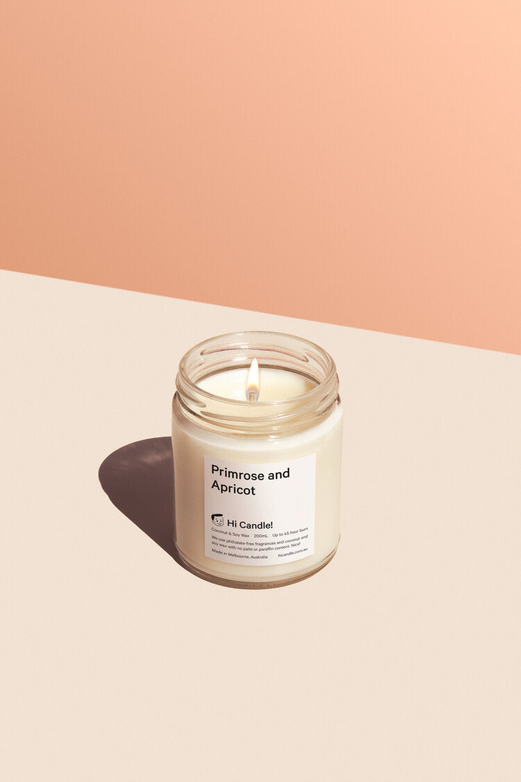 Coconut + Soy Candle, Primrose + Apricot