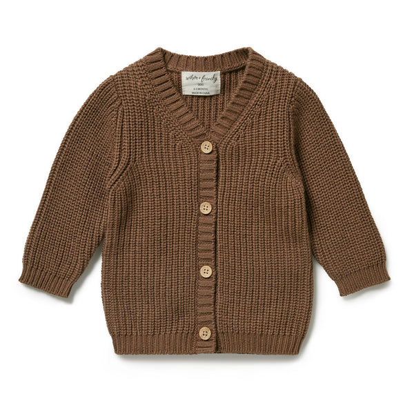 Wilson & Frenchy Knitted Button Cardigan Dijon