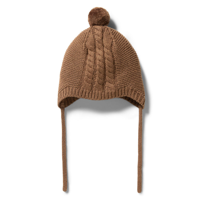 Wilson & Frenchy Knitted Cable Bonnet Dijon