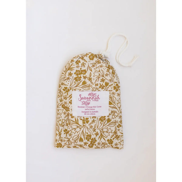 Gold Vine Fitted Cot Sheet