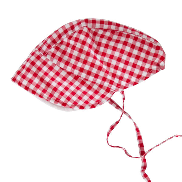 Peggy Daisy Bonnet Red Gingham