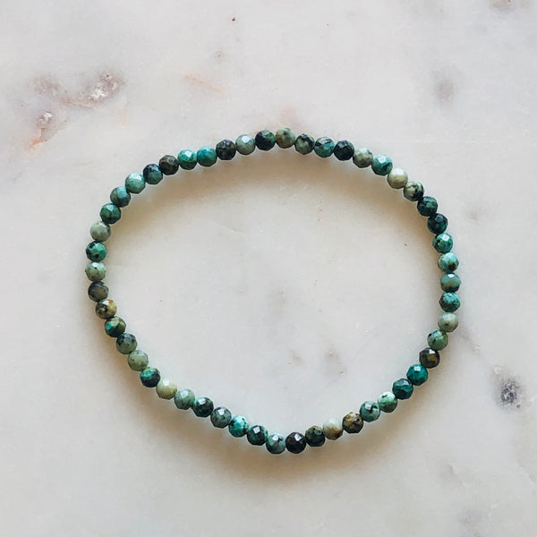 Crystal Faceted Bracelet, African Turquoise