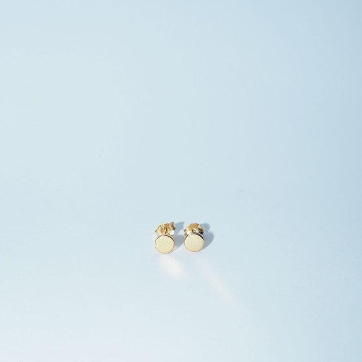 Baby Studs Earrings, 14k Gold Vermeil