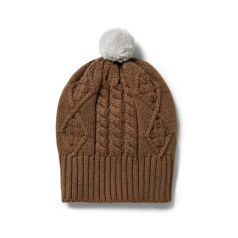 Wilson & Frenchy Knitted Cable Beanie Dijon