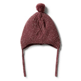 Wilson & Frenchy Knitted Cable Bonnet Wild Ginger Fleck