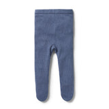 Wilson & Frenchy Knitted Legging With Feet Blue Depths