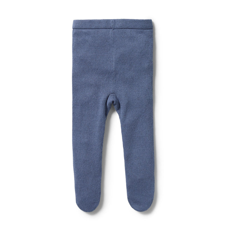 Wilson & Frenchy Knitted Legging With Feet Blue Depths
